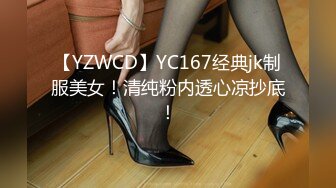 【YZWCD】YC167经典jk制服美女！清纯粉内透心凉抄底！